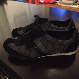 Coach sneakers black size 7-7.5 worn a few times